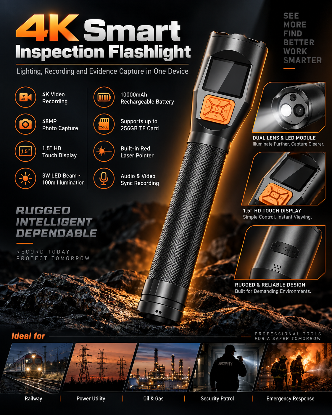 Flashlight with Built-in Camera