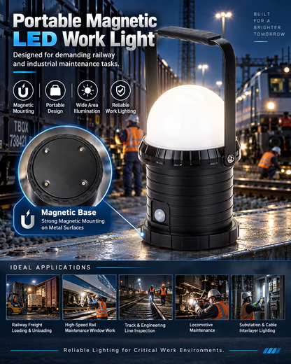 LED Portable Work Light SR-146 | Railway Loading Unloading, Rail Maintenance | IP65 Waterproof 12W