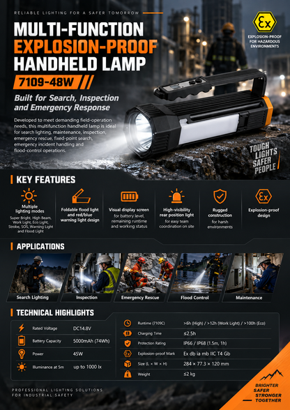 7109 Multifunctional Explosion-Proof Portable Hand Lamp